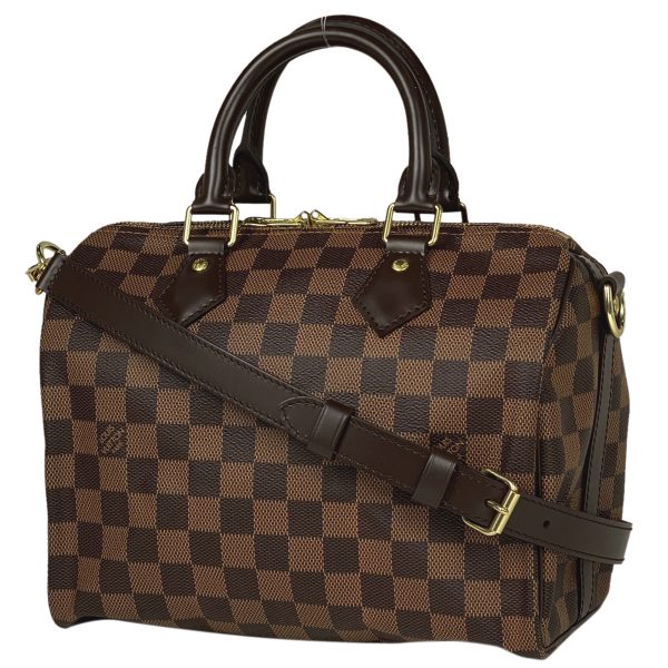 1000060235526 11 Louis Vuitton Speedy Bandouliere 25 2WAY Shoulder Bag Damier Brown