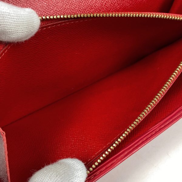 1000060248090 16 Louis Vuitton Pochette Porte Monet Credit Bill Purse Long Wallet Epi Castilian Red