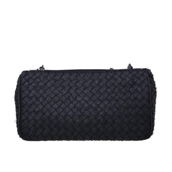 1000060355 03 Bottega Veneta Intrecciato Canvas Chain Bag Black