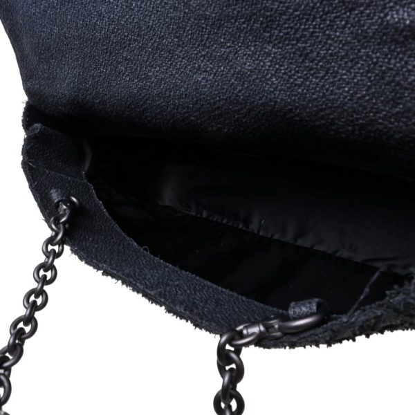 1000060355 06 Bottega Veneta Intrecciato Canvas Chain Bag Black