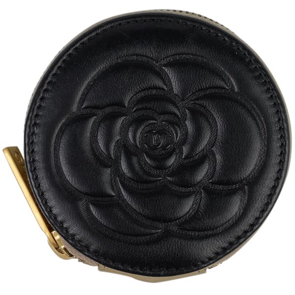 1000060681149 11 Chanel Round Zipper Coin Case Coco Mark CC Coin Purse Leather Black