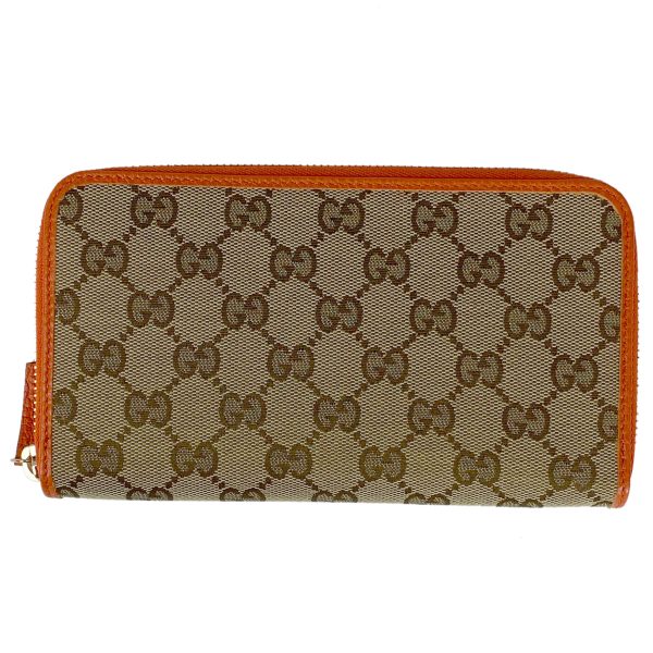 1000060681613 11 Gucci GG Pattern Round Zipper Long Wallet GG Canvas Brown