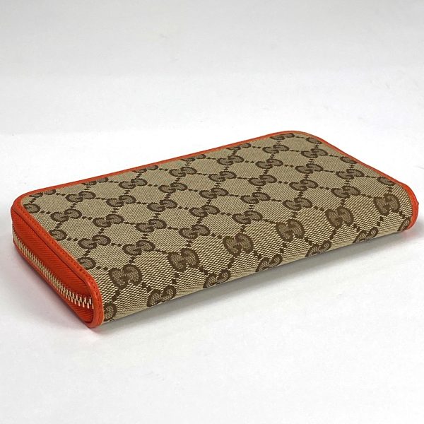 1000060681613 12 Gucci GG Pattern Round Zipper Long Wallet GG Canvas Brown