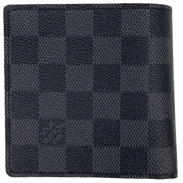 1000060692770 11 Louis Vuitton Portefeuille Marco Damier Graphite Bill Purse Bifold Wallet Black