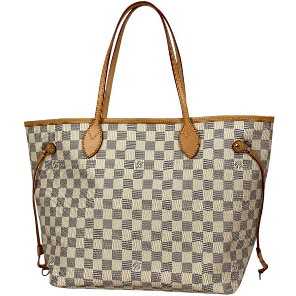 1000060692794 11 Louis Vuitton Neverfull MM Shopping Tote Bag Damier White