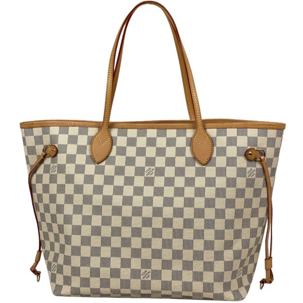 1000060692794 13 Louis Vuitton Neverfull MM Shopping Tote Bag Damier White