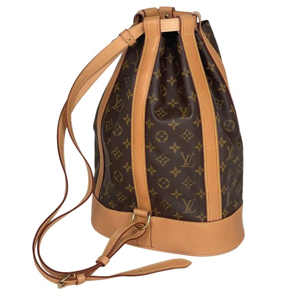 1000060709881 12 Louis Vuitton Randonnée PM Monogram Drawstring Shoulder Bag Brown