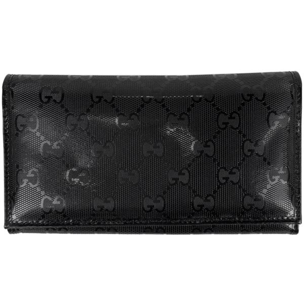 1000061041492 11 Gucci GG Implement Bifold Long Wallet Billfold Coin Purse Coated Canvas Black