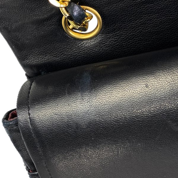 1000061048538 21 Chanel Matelasse Flap Chain Shoulder Bag Coco Mark Leather Black