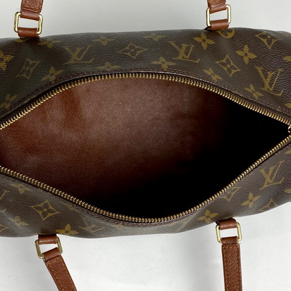 1000061261029 17 Louis Vuitton Papillon 30 Barrel Cylindrical Handbag Monogram Brown