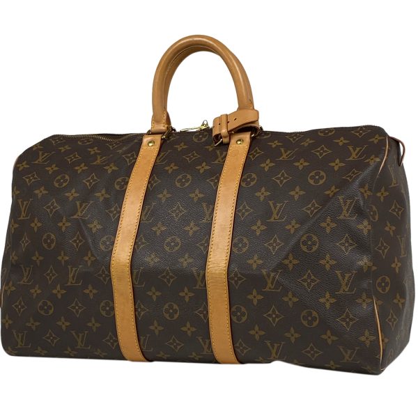 1000061287401 11 Louis Vuitton Keepall 45 Handbag Travel Boston Bag Monogram Brown