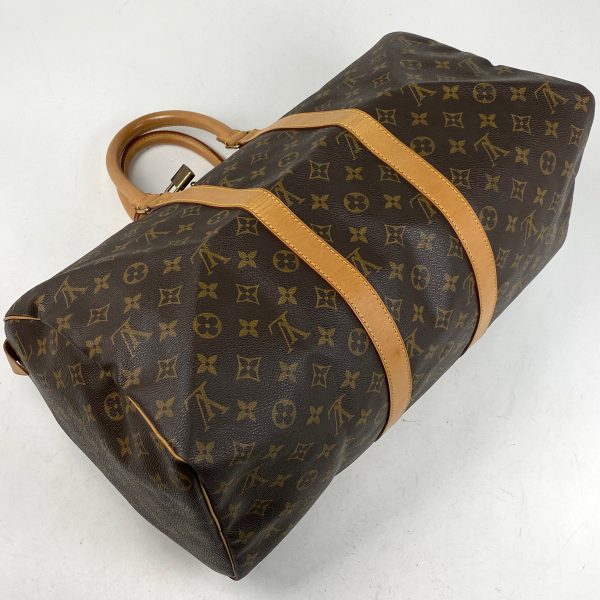 1000061287401 12 Louis Vuitton Keepall 45 Handbag Travel Boston Bag Monogram Brown