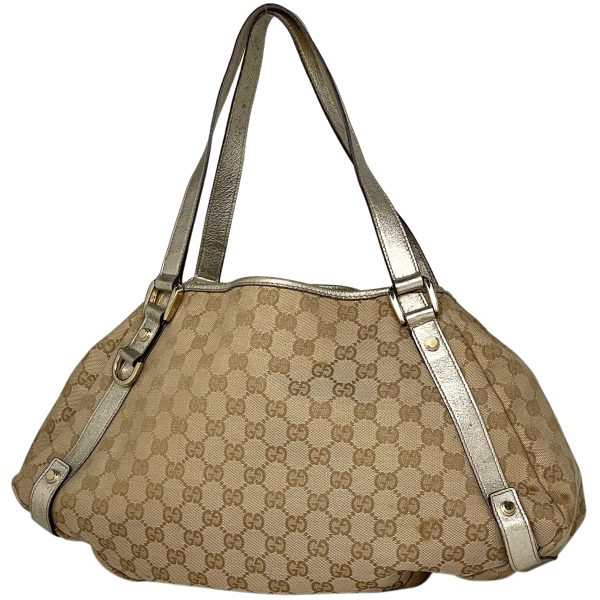 1000061316118 11 Gucci GG Pattern Shoulder Bag Abby Tote GG Canvas Beige