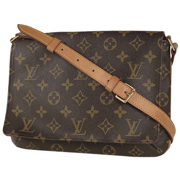 1000061625135 11 Louis Vuitton Musette Tango Short Shoulder Bag Monogram Brown