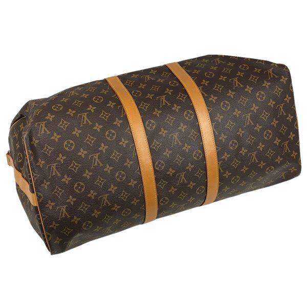 1000061822893 12 Louis Vuitton Keepall Bandouliere 55 Travel Bag Monogram Brown