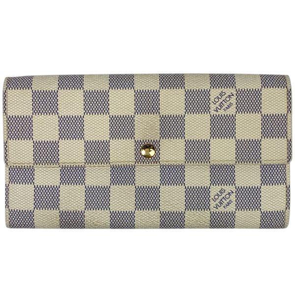 1000061947527 11 Louis Vuitton Portefeuille Sarah Long Wallet Damier White