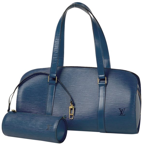 1000061953429 11 Louis Vuitton Soufflo Tube Shaped Barrel Bag Epi Toledo Blue