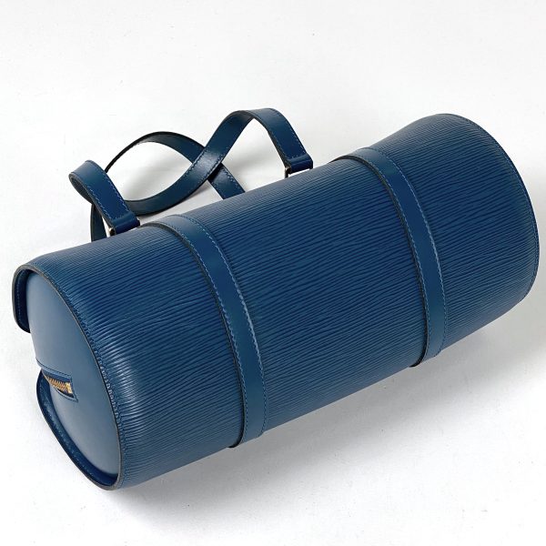 1000061953429 12 Louis Vuitton Soufflo Tube Shaped Barrel Bag Epi Toledo Blue