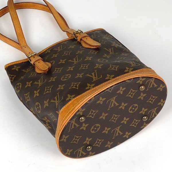 1000061968027 12 Louis Vuitton Petit Bucket PM Shoulder Tote Bag Monogram Brown