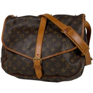 1000062184075 11 Louis Vuitton Mini Lan Saumur Monogram Shoulder Bag Brown