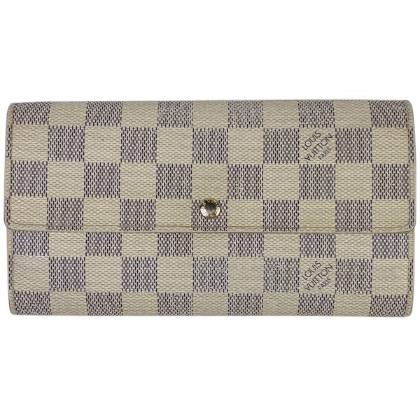 1000062235760 11 Louis Vuitton Portefeuille Sara Long Wallet Damier White