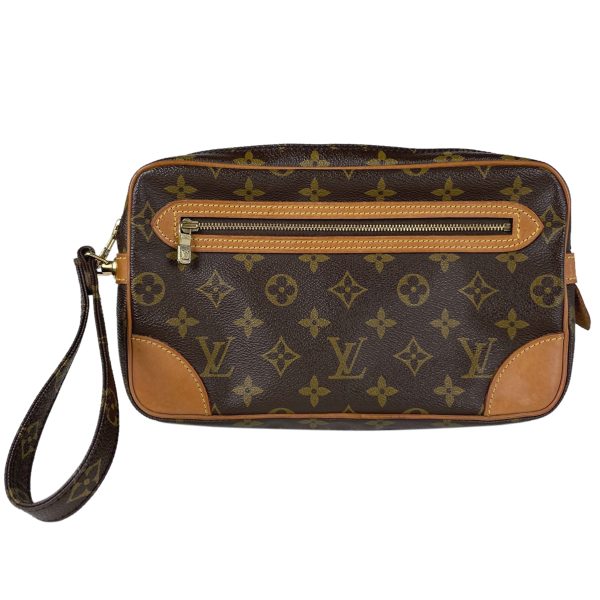 1000062302301 11 Louis Vuitton Marly Dragonne GM Clutch Bag Monogram Brown