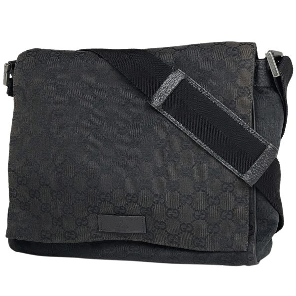 1000062320091 11 Gucci GG Pattern Shoulder Bag Crossbody Messenger GG Canvas Black