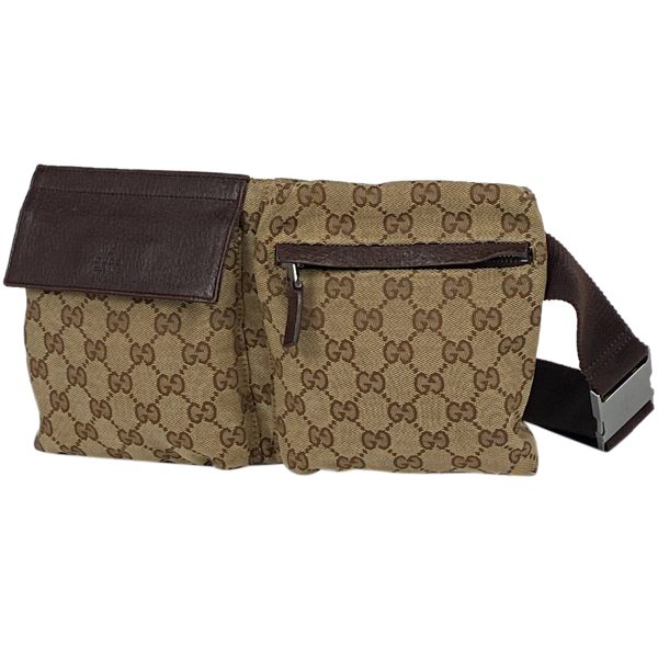 1000062493788 11 Gucci GG Pattern Waist Bag Body Bag GG Canvas Brown