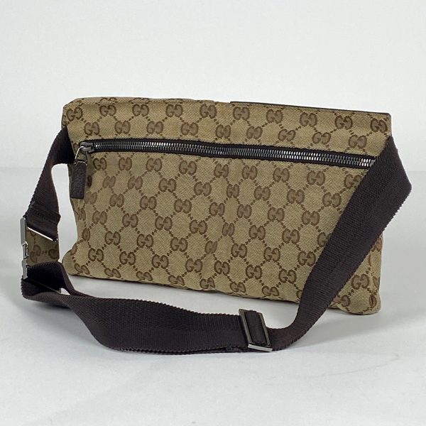 1000062493788 12 Gucci GG Pattern Waist Bag Body Bag GG Canvas Brown