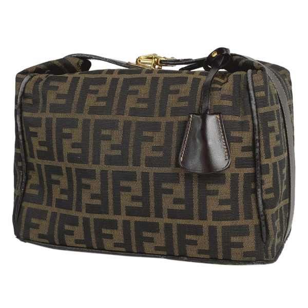 1000062505900 11 Fendi Zucca Pattern Vanity Bag Canvas Brown