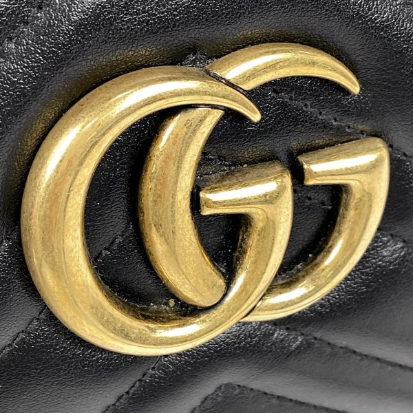 1000062798692 15 Gucci GG Marmont Chain Shoulder Bag Leather Black