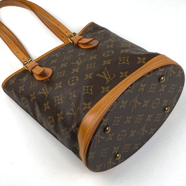 1000062803600 12 Louis Vuitton Petit Bucket PM Tote Bag Monogram Brown