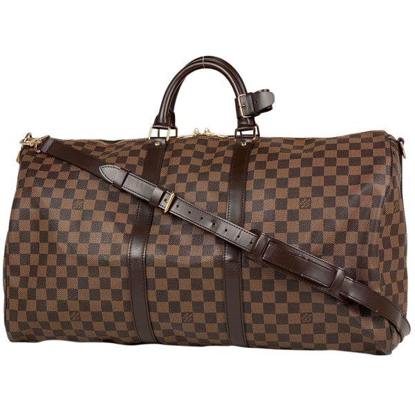 1000062821598 11 Louis Vuitton Keepall Bandouliere 55 2WAY Shoulder Bag Damier Brown