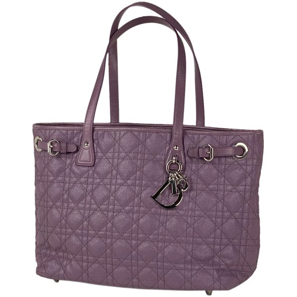 1000062824438 11 Christian Dior Panarea Cannage Coated Canvas Tote Bag Purple