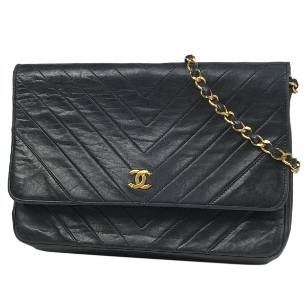 1000062824766 11 Chanel V Stitch Chain Shoulder Bag Black