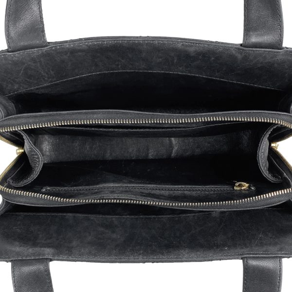 1000062954562 23 Chanel Cocomark Matelasse Tote Bag Leather Black