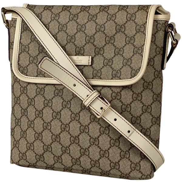 1000062969399 11 Gucci GG Pattern Messenger Bag Coated Canvas Beige