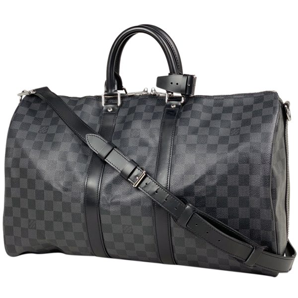 1000062974348 11 Louis Vuitton Keepall Bandouliere Damier Graphite Black