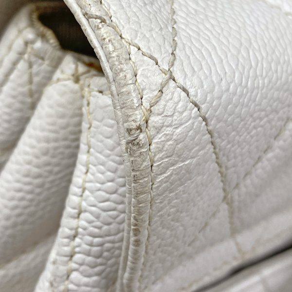 1000063082202 18 Chanel Cocomark Rucksack Matelasse Backpack Daypack Caviar Skin White