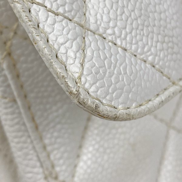 1000063082202 20 Chanel Cocomark Rucksack Matelasse Backpack Daypack Caviar Skin White