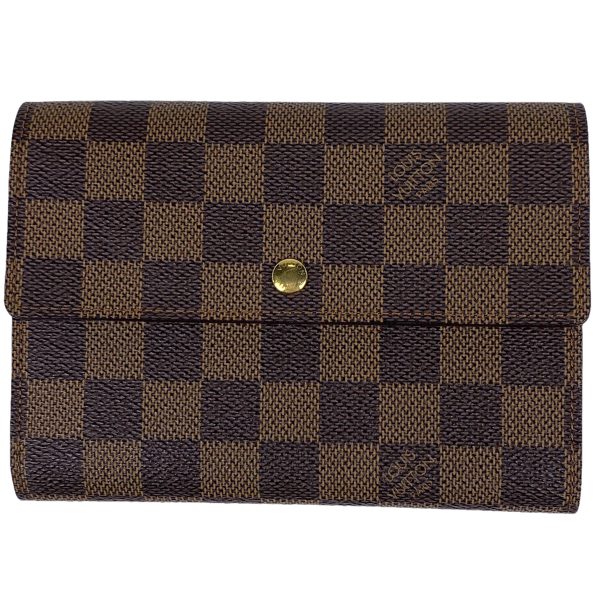 1000063213071 11 Louis Vuitton Porte Tresor Etui Bill Purse Trifold Wallet Damier Brown