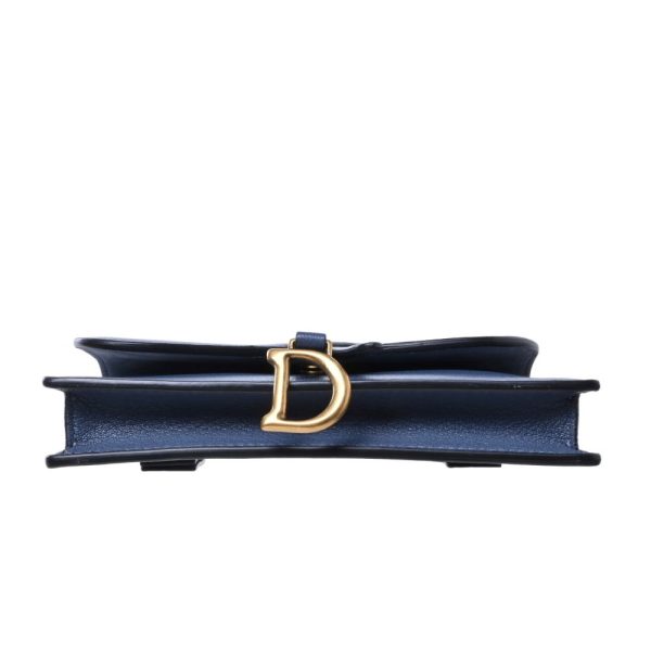 1000063275 05 Christian Dior Leather Saddle Waist Pouch Navy