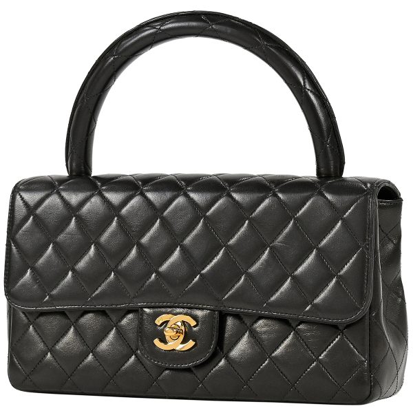 1000063359533 01 Chanel Cocomark Handbag Parent Child Matelasse Leather Black