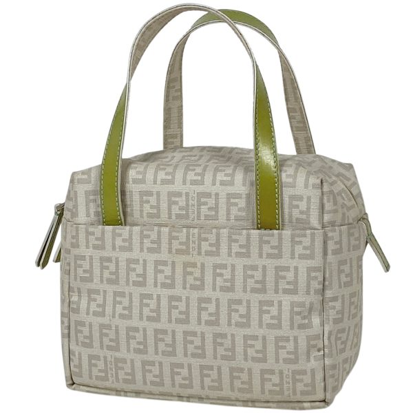 1000063396675 11 Fendi Zucchino Pattern Coated Canvas Handbag White