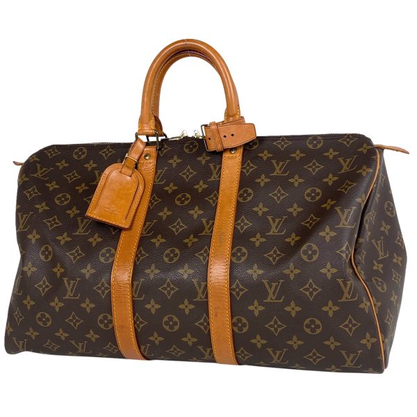 1000063414843 11 Louis Vuitton Keepall 45 Handbag Monogram Brown