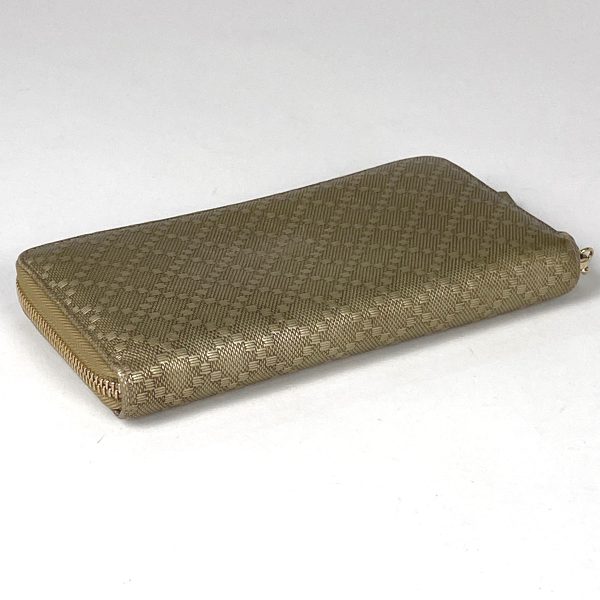 1000063436135 12 Gucci Diamante Round Zipper Long Wallet Bamboo Tassel Leather Gold