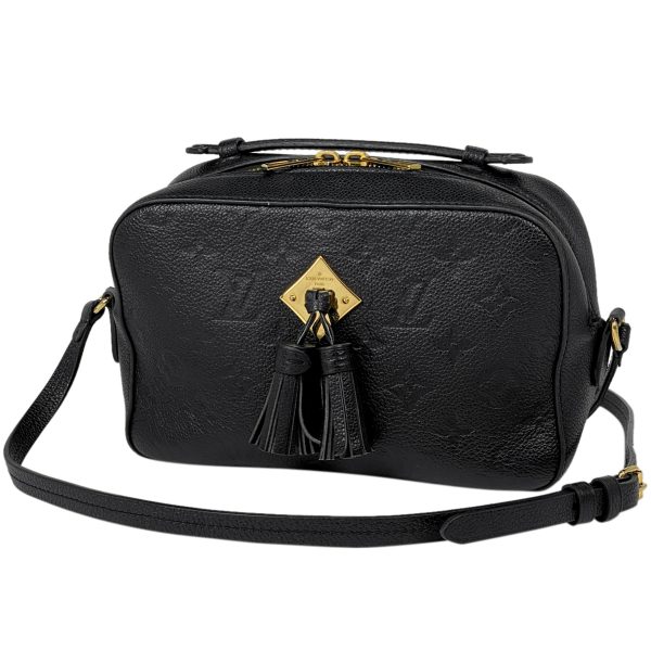 1000063513676 11 Louis Vuitton Saintonge Fringe Pochette Monogram Empreinte Black