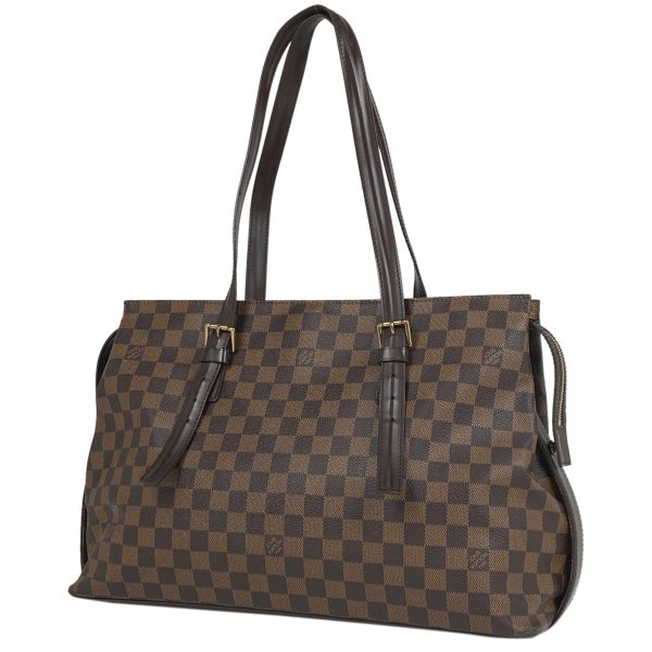 1000063578637 11 Louis Vuitton Chelsea Tote Bag Damier Brown