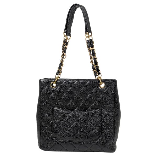 1000063632940 13 Chanel Cocomark Chain Tote Bag Matelasse PST Caviar Skin Black