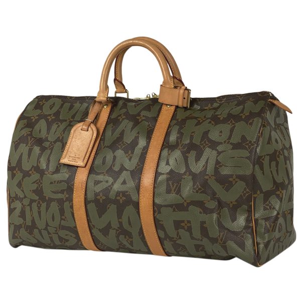 1000063648026 11 Louis Vuitton Keepall 50 Handbag Monogram Graffiti Brown